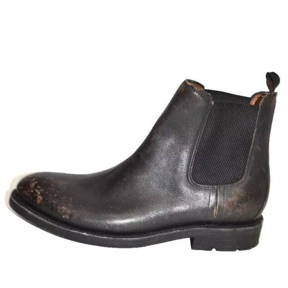 New! Frye Men\'s Bowery Chelsea Boot Black Stone Washed Size 8.5 D 3480535 DD405 main image 4